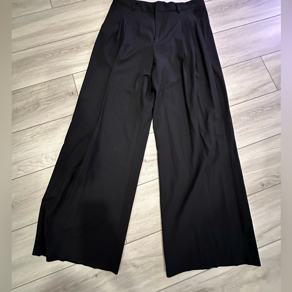Zara XL black wide leg trousers
